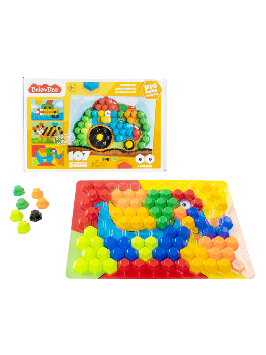 Мозайка для самых маленьких 03579 Baby Toys 107 элементов в коробке Десятое королевство - Волгоград 