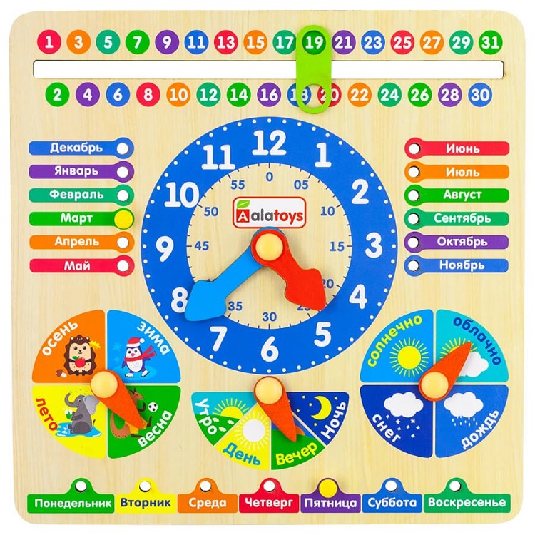 Игра ПЧ3102 Часики дерево ТМ Alatoys - Йошкар-Ола 