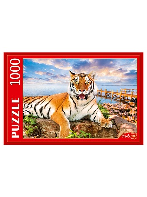 Пазл 1000эл Тигр на фоне моря ГИП1000-2018 Рыжий Кот - Самара 