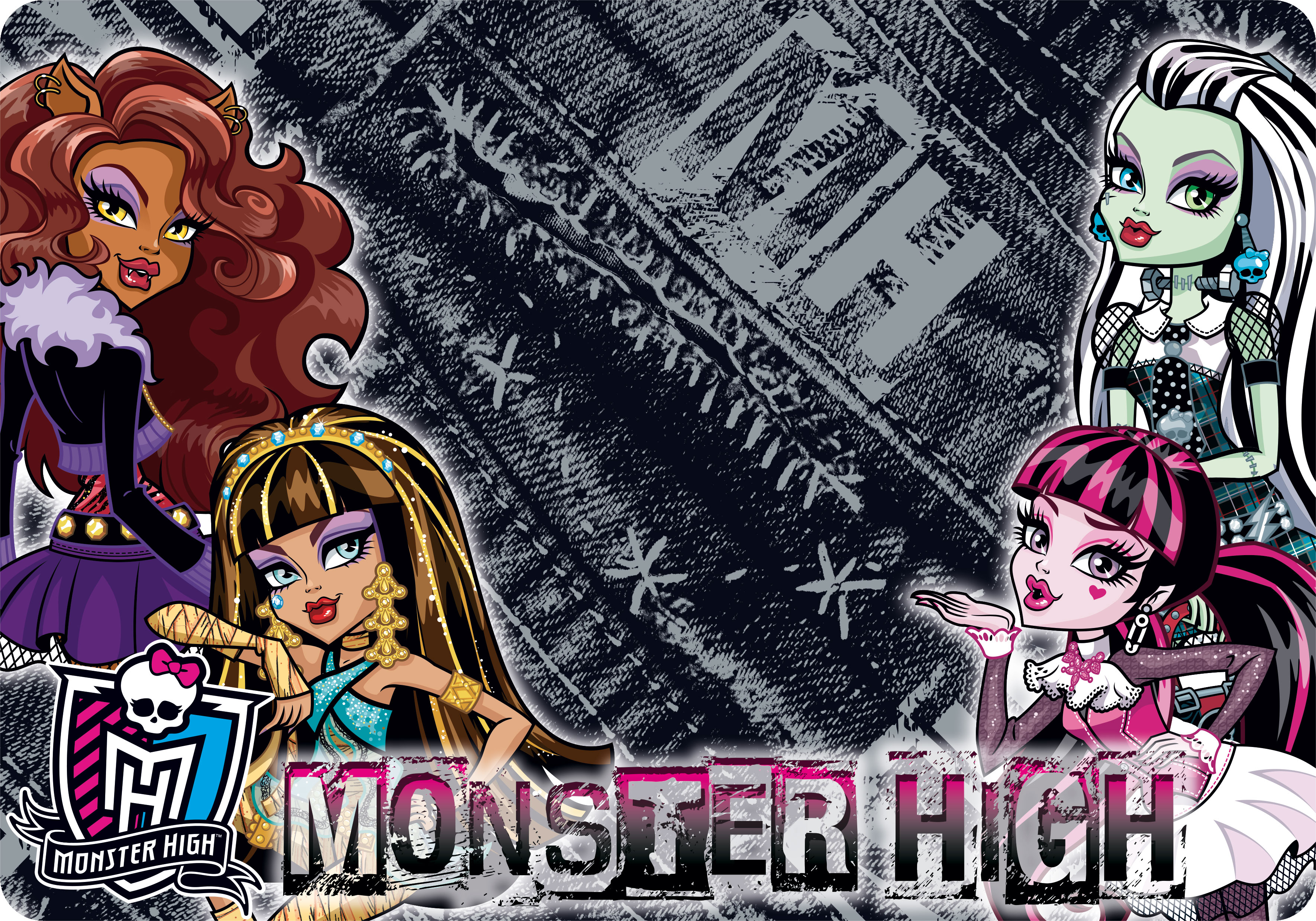 Подкладка на стол для лепки и рисования А4 Monster High