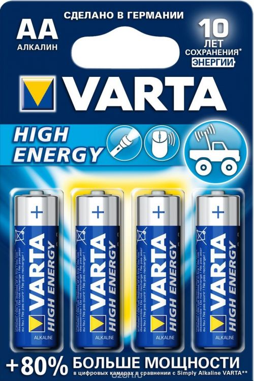 Батар VARTA ENERGY LR06 BL4 (промо) 4шт пальчик АА алкалин 24764 Р