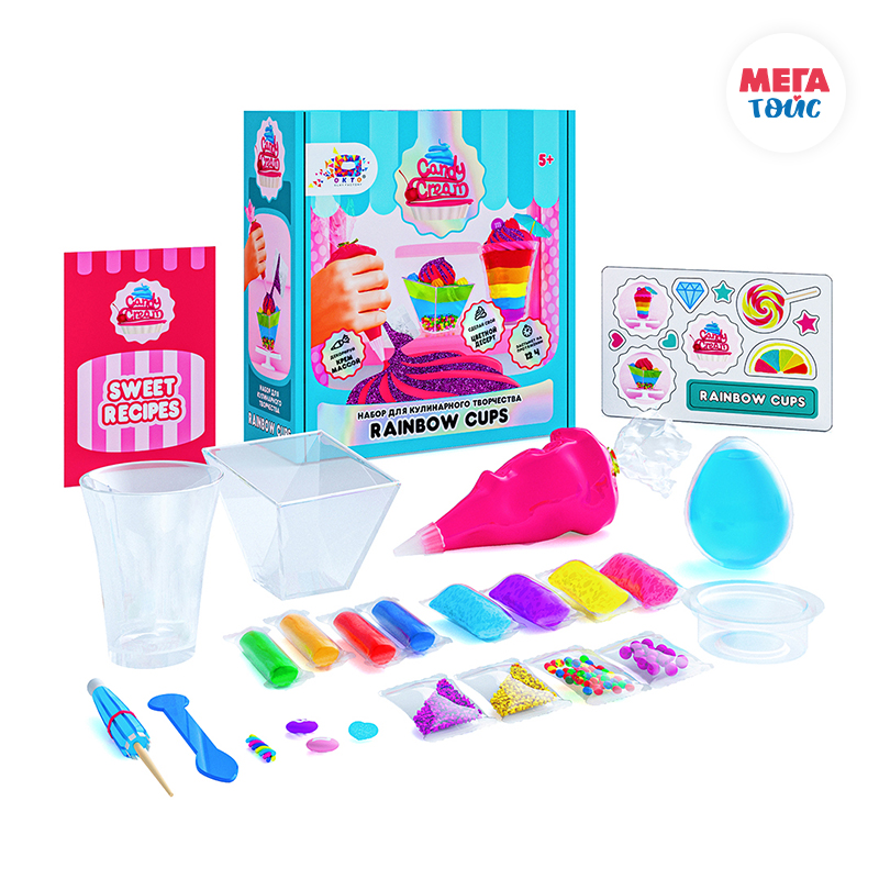 Набор для лепки ФФ75003 Крем-масса Rainbow Cups ТМ Candy Cream Мега Тойс - Пенза 