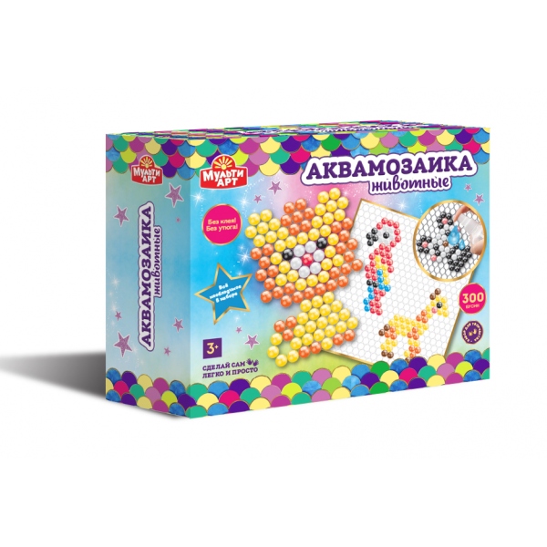 Аквамозайка 300 бусин Животные AQUABEADS300-MULART2 ТМ Мульти 315219 - Саратов 