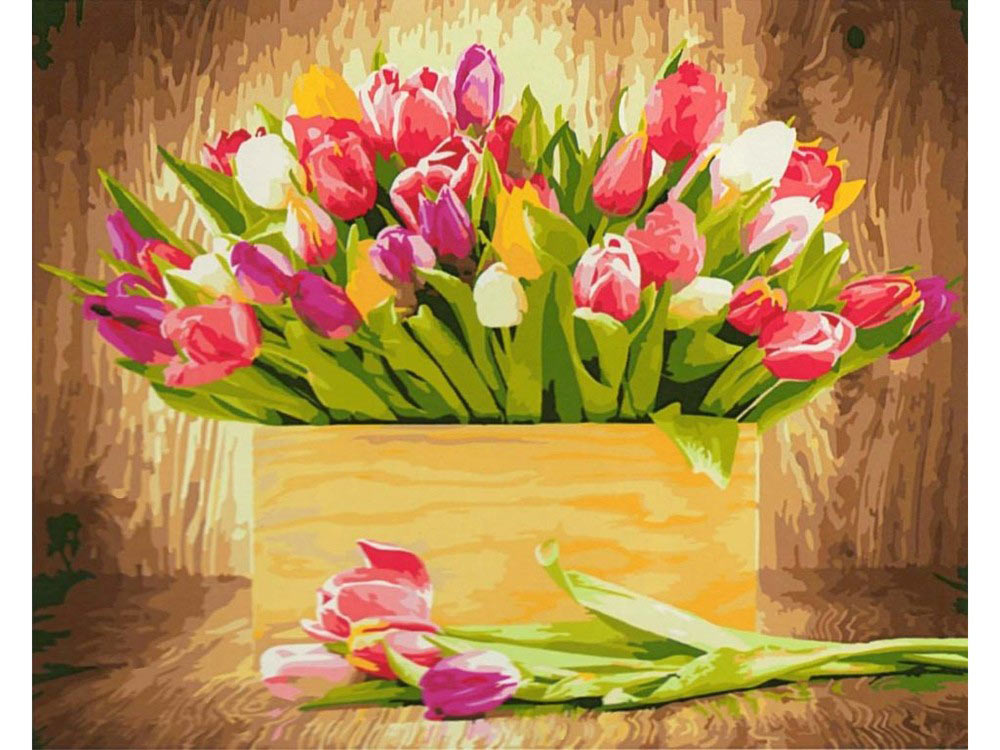 Картина "Тюльпаны" рисование по номерам 50*40см КН5040025 - Волгоград 
