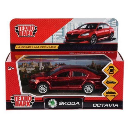 А/М 268480 Skoda OCTAVIA Хром красный OCTAVIA-RD-CH технопарк - Чебоксары 