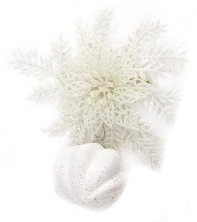 Украшение 972221 Цветок 16см белый - Ульяновск 