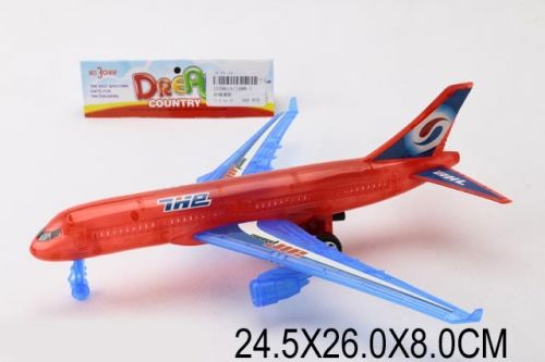 Самолет 1488-1 заводная от веревки 24,5см в пакете 1380107 - Пенза 