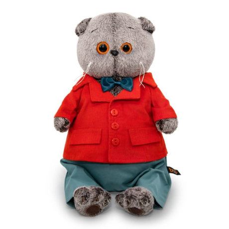 Мягкая игрушка Ks19-233 Басик в костюме с вельветовым пиджаком 18см ТМ Budibasa - Бугульма 