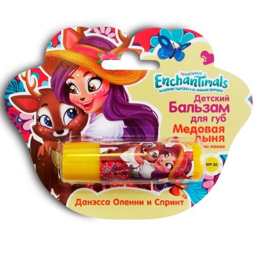 Enchantimals Gk-48/5 Детский бальзам для губ "Медовая дыня" с маслом какао