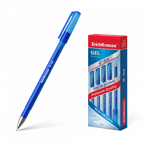 Ручка G-Ice гелевая синяя 39003 0,5/129мм 1/12шт Erich Krause - Оренбург 