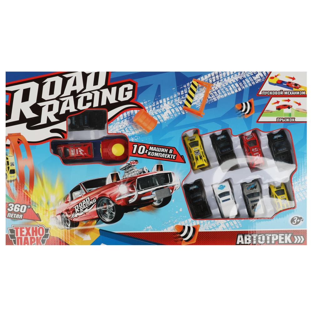 Автотрек RR-TRK-058-R с 8 машинами и 1 петлей Road Racing в коробке ТМ Технопарк 353739 - Елабуга 