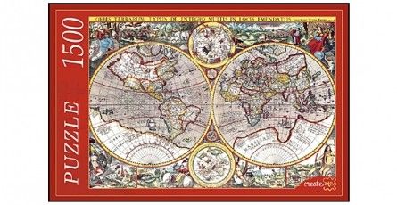 Пазл ГИ1500-8471 "Древняя карта мира" 1500 элементов Рыжий Кот