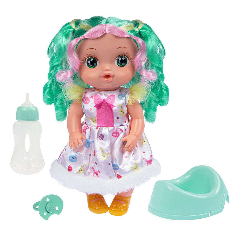 Кукла JB0211647 с цветными волосами 30см бутылочка, горшок, соска - Магнитогорск 
