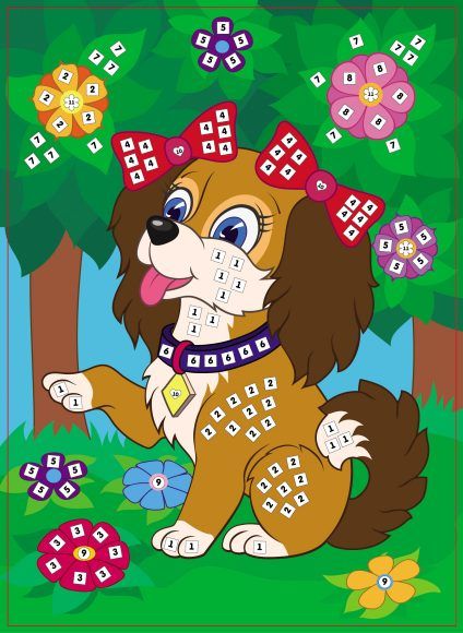 Аппликация 635769 "Собачка с бантиками" по номерам ТМ Color Puppy - Йошкар-Ола 