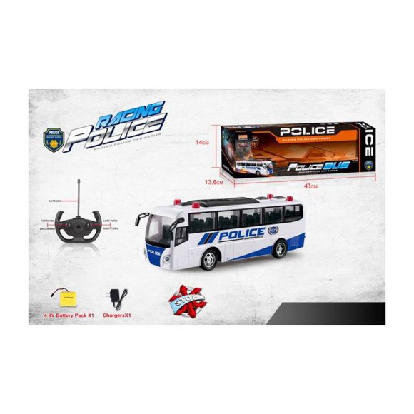 Автобус Y10430106 на радиоуправлении "Полиция" аккум USB шнур со светом - Йошкар-Ола 