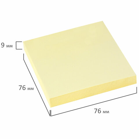 Блок самоклеящийся (стикеры) 126496 100 листов желтый STAFF - Бугульма 