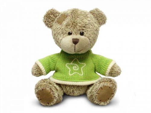 И/м медвежонок 8648А лохматый в зеленом свитере Лава