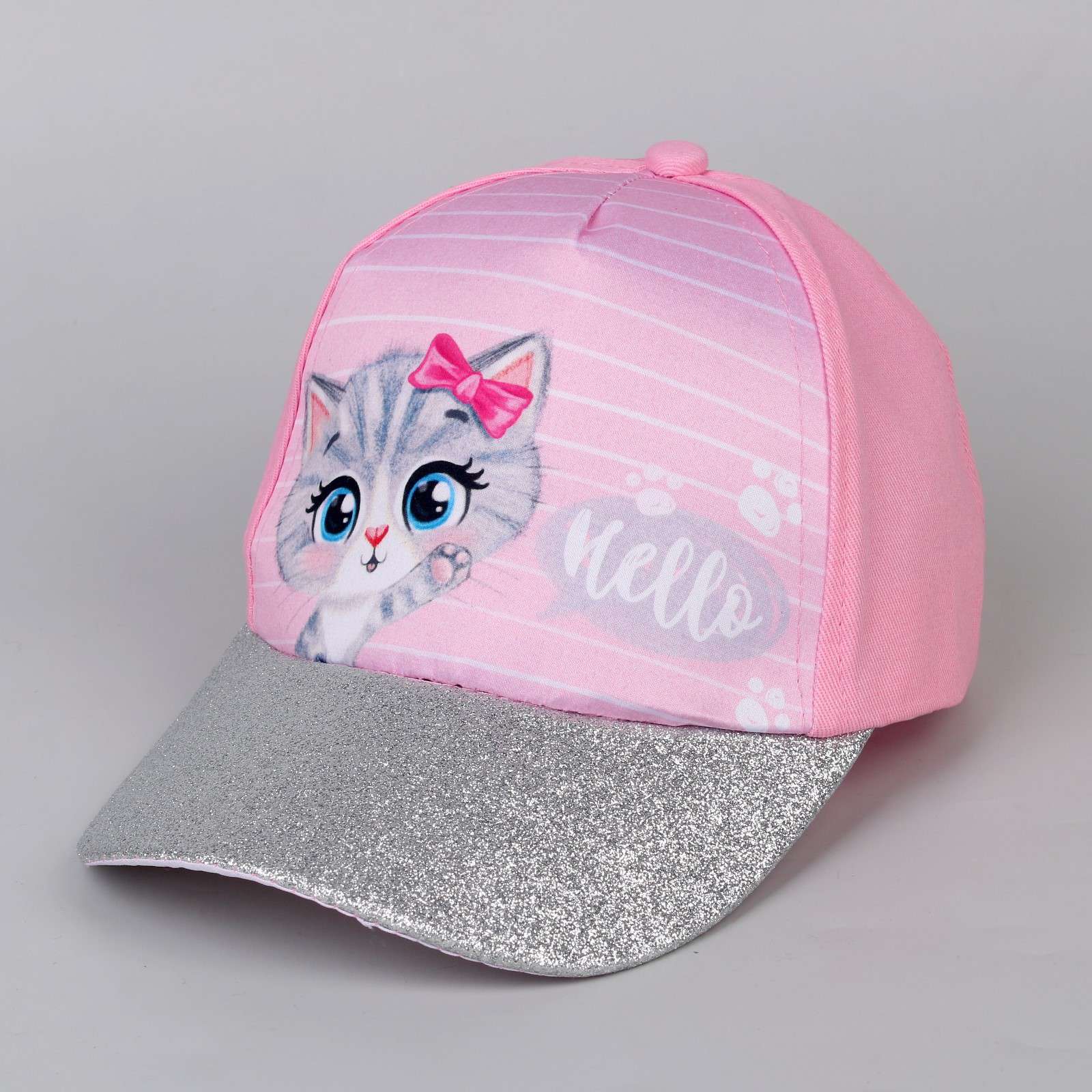 Кепка детская 4632577 Hello котик р52-54 возраст 5-7лет - Уральск 