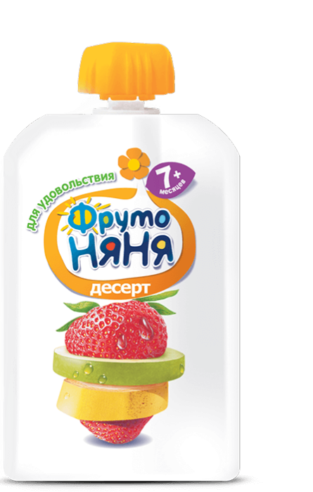 Десерт 90г ябл.банан.клубника пакет 6+ 079007 Фрутоняня - Йошкар-Ола 