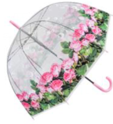 Зонт YS07-4 прозрачный Розы 60см купольный ПВХ в пакете Рыжий кот - Пермь 