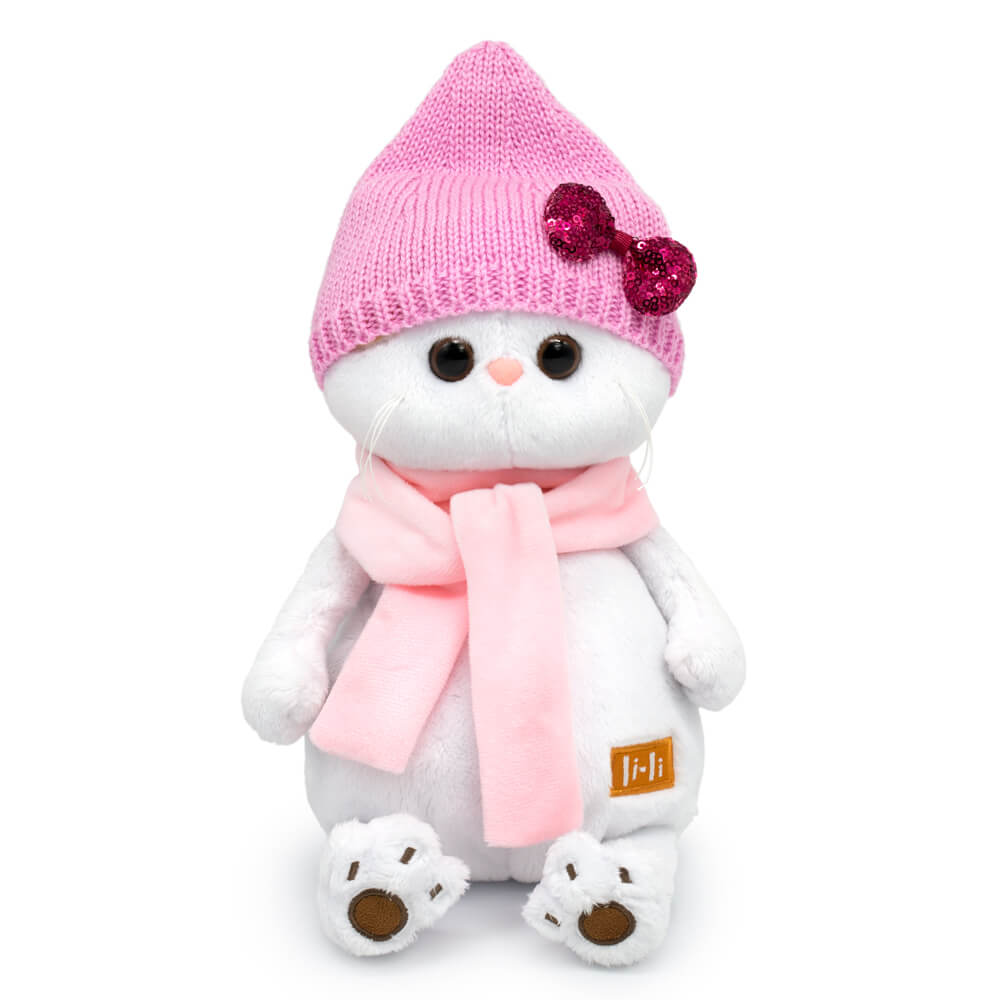 Мягкая игрушка LK24-139 Кошечка Ли-ли в шапке с бантом и шарфе ТМ BudiBasa - Йошкар-Ола 