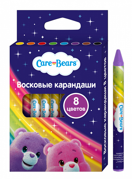 Восковые карандаши 33948 "Заботливые мишки" 8цв  Росмэн - Челябинск 