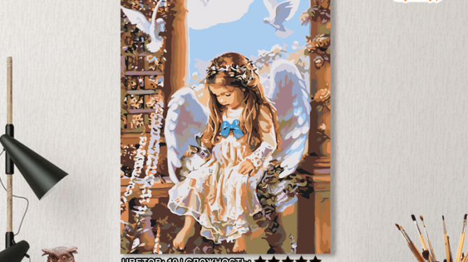 Картина Маленький ангел рисование по номерам 50*40см КН5040164 - Альметьевск 