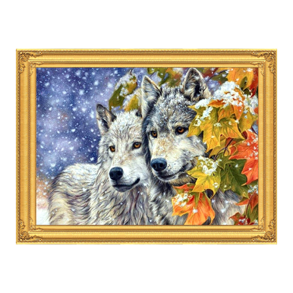 Алмазная мозаика 200738986 Два волка 30*40см - Набережные Челны 