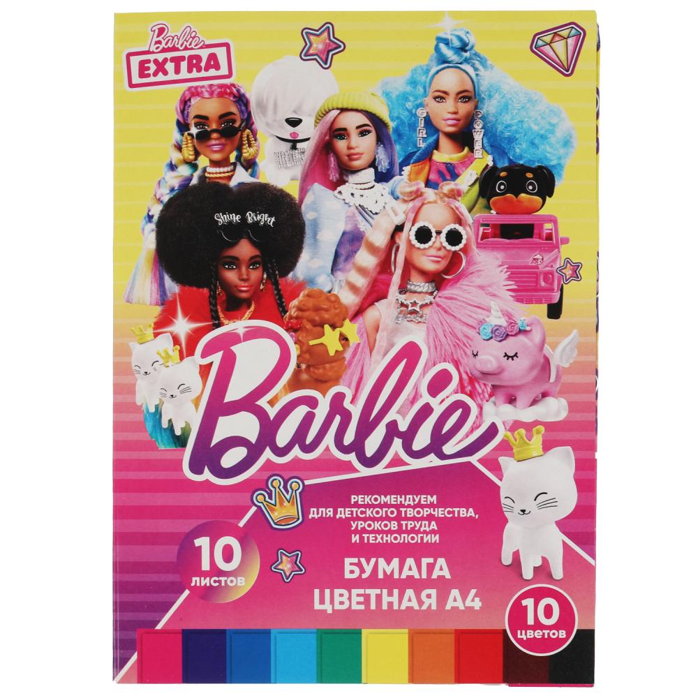 Бумага цветная Барби 10л 10цв А4 CP10-67188-BRB ТМ Умка - Ульяновск 