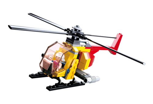 Конструктор м38-в0667А " Вертолет" с фигуркой 100 дет в коробке  SLUBAN - Тамбов 