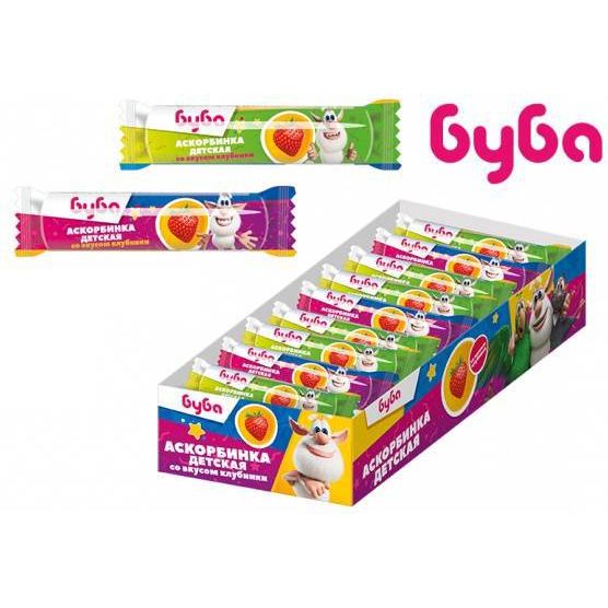 Конфитрейд УТ47379 Аскорбинка детская со вкусом клубники бад Буба 30гр - Бугульма 