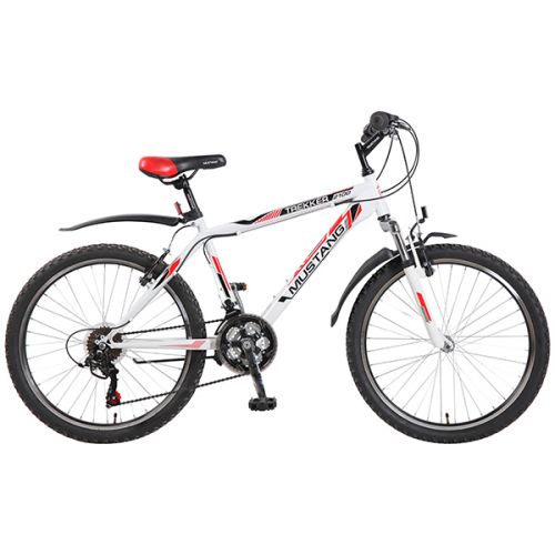 Велосипед 24 подростковый ST24006-TR белый с красным ТМ MUSTANG - Набережные Челны 