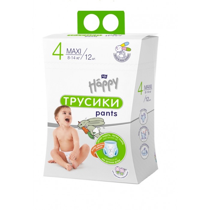 Подгузники-трусики Bella Baby Happy универсальные Maxi 12шт BB-055-LU12-004 - Пермь 