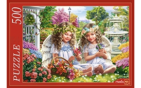 Пазлы 500эл Два ангела в саду Ф500-5140 Рыжий кот - Нижнекамск 