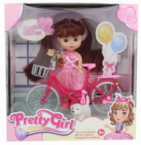 Кукла 658-7В на велосипеде в коробке - Омск 