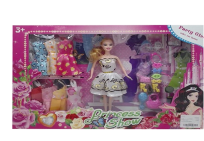 Кукла М255-4 с набором платьев и аксессуарами - Пенза 