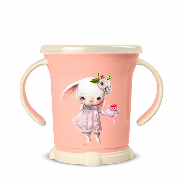 Чашка для сухих завтраков 431304433 с декором 270мл цвет: светло-розовый Бытпласт - Санкт-Петербург 