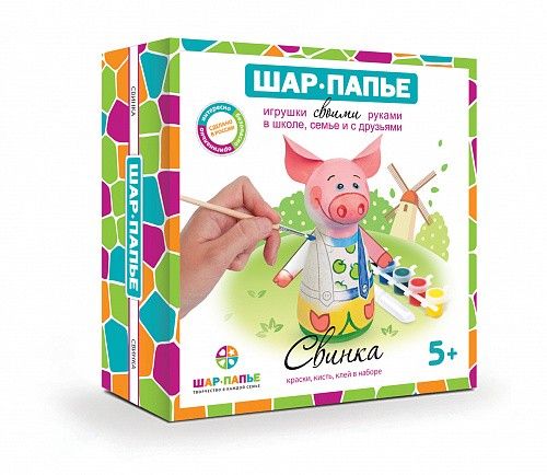 Набор "Свинка" В011031Т Шар-папье в коробке