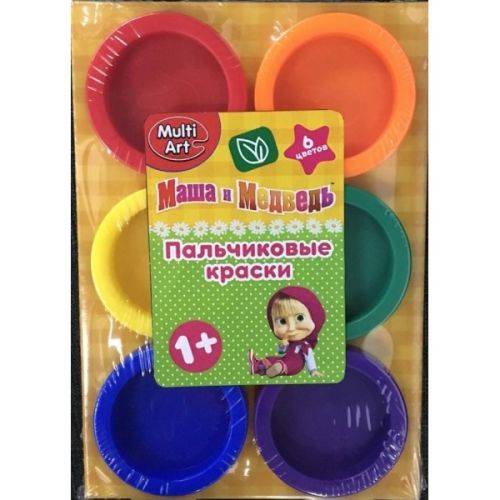 Пальчиковые краски CM2752-MM Маша и Медведь MultiArt 253353 - Елабуга 