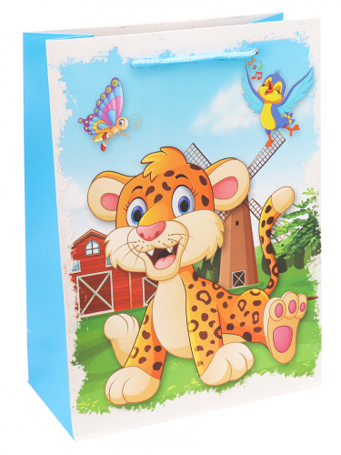 Пакет подарочный ПКП-3477 Игривый леопард Миленд - Тамбов 