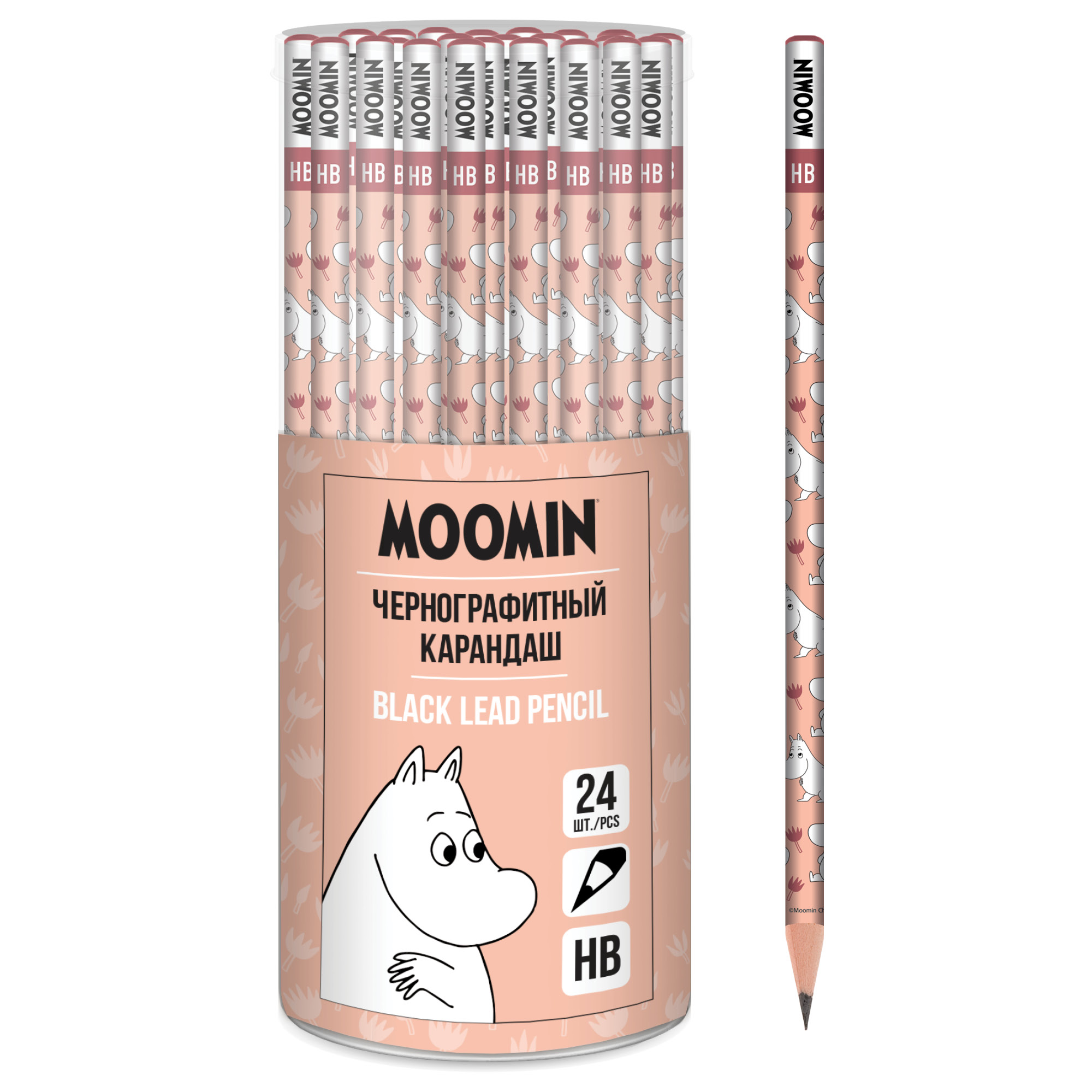 Карандаш чернографитный MTKB-US1-102-PVC24 заточенный в тубусе Moomin - Пермь 