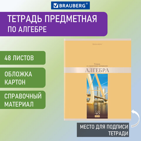 Тетрадь 48 листов 404568 клетка Алгебра Delight Brauberg - Елабуга 