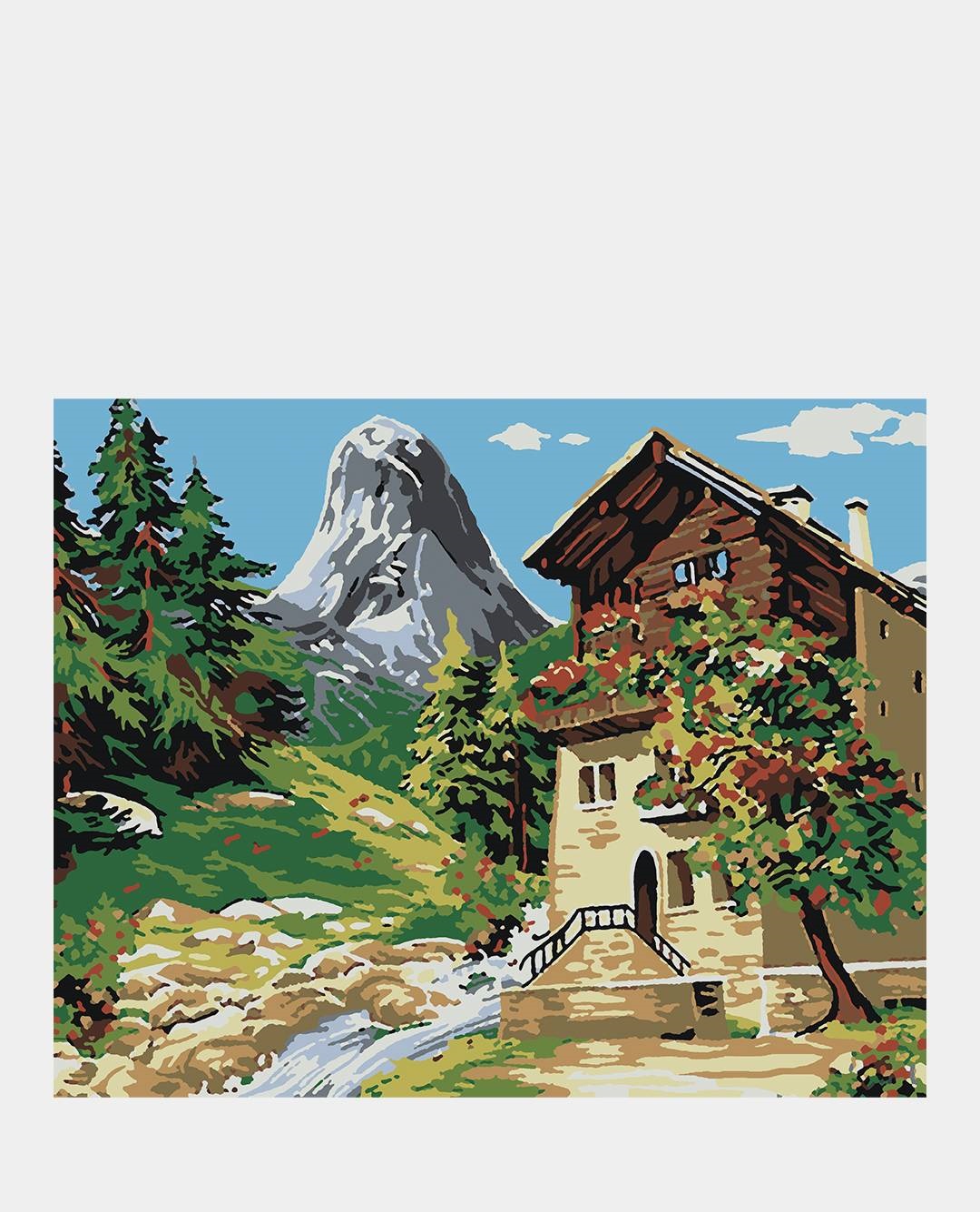Картина Домик у горы по номерам на холсте 50*40см КН5040322 - Нижнекамск 
