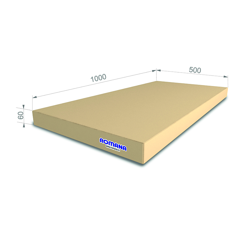 Romana 5.000.06 Мягкий щит (мат) одинарный 0,5м бежевый - Ижевск 