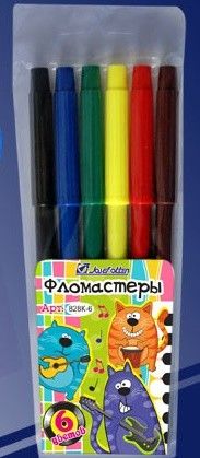 Фломастер 6цв 828ККоты /Р/ - Елабуга 