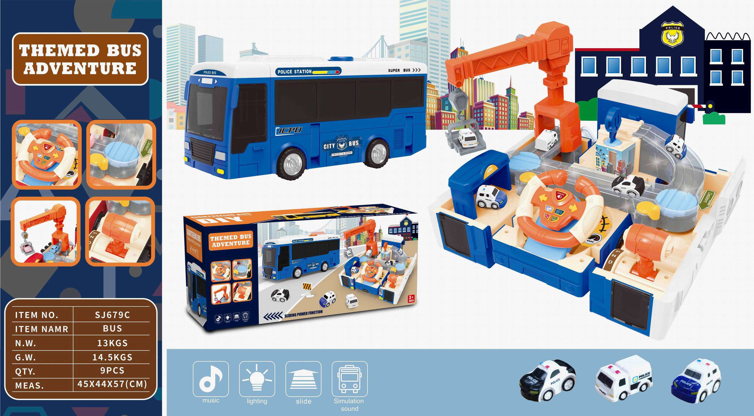 Автобус-парковка SJ679C с игровым полем свет, звук - Елабуга 