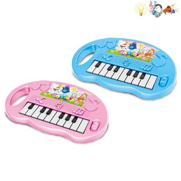 Пианино 200224065 детское 16 клавиш свет звук в ассортименте на батарейках в коробке - Альметьевск 