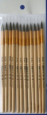 Кисть Белка круглая №4 12шт с колпачком S-04 J.Otten - Чебоксары 