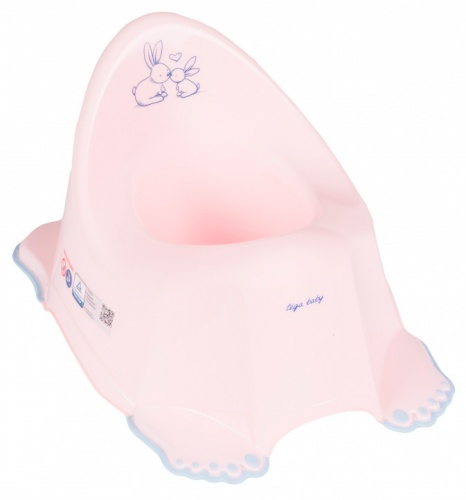 ТЕГА Горшок туалетный KR-001-104 розовый Little Bunnies кролики антискользящий - Магнитогорск 