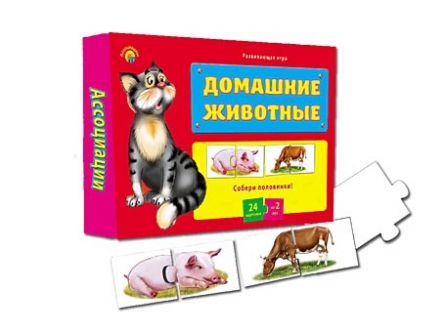 Игра ИН-8801 Ассоциации-половинки.Домашние животные Рыжий Кот - Оренбург 